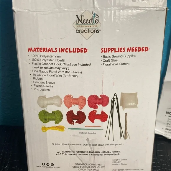 OPEN BOX Needle Creations Crochet Kit - Make Your Own Bouquet COMPLETE KIT - Picture 4 of 11